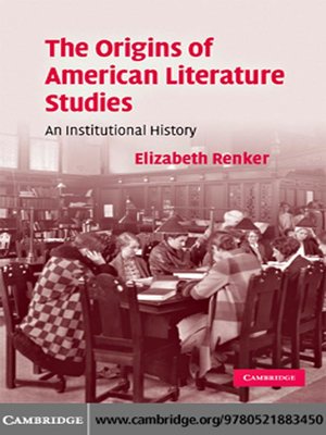 cover image of The Origins of American Literature Studies